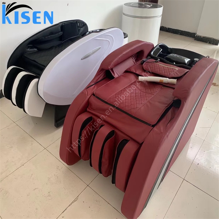 Spa Massager - ホットセール美容サロンステンレス鋼とPUマッサージシャンプーチェア理髪ベッド、スパ用白または黒の洗面器付き