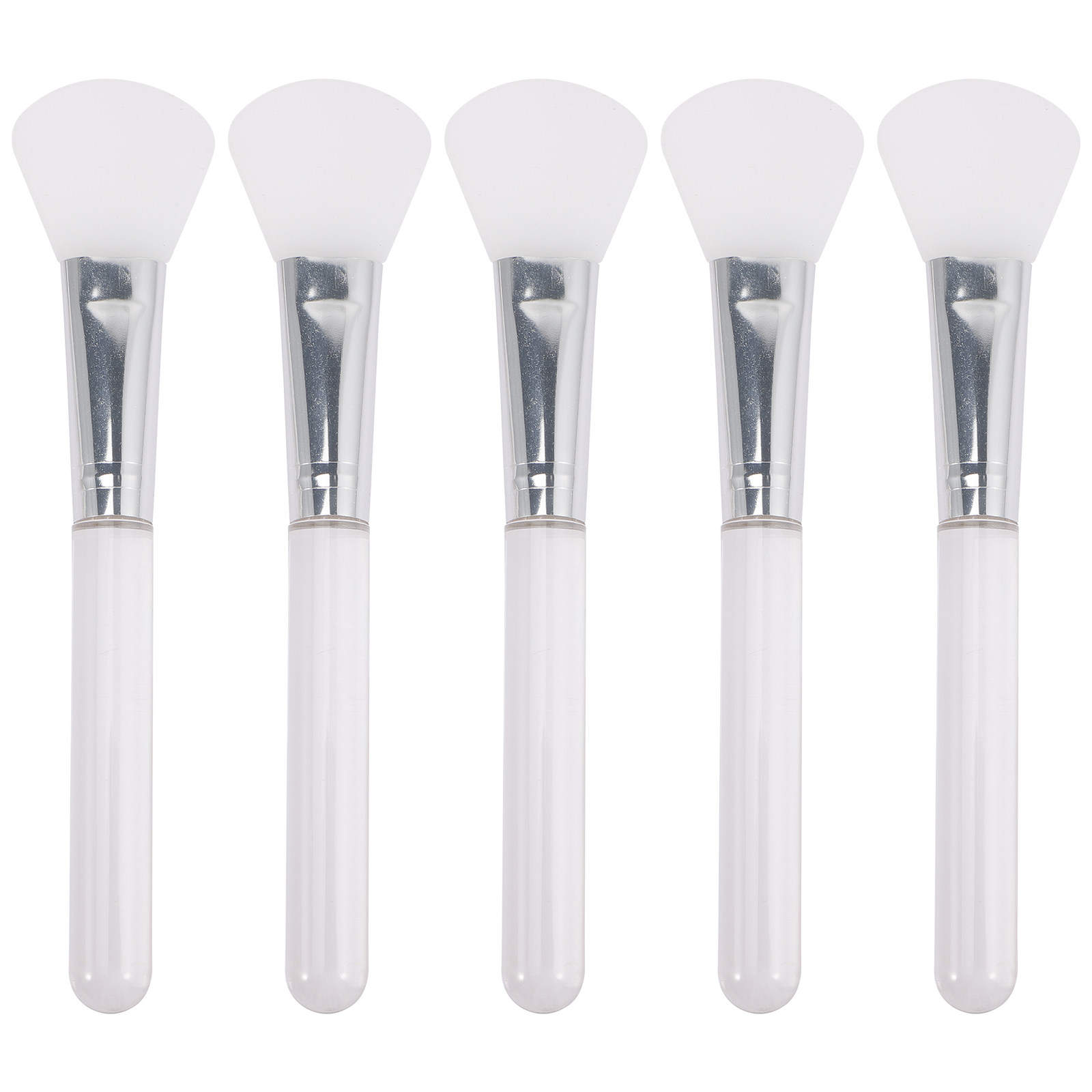 Body Brush - 5本セット シリコン製 マスク塗布用ブラシ フェイスマスク用 ブラシ フェイシャルパック、ボディローション、ボディバターの塗布に最適。変形しにくく、乾きやすい。