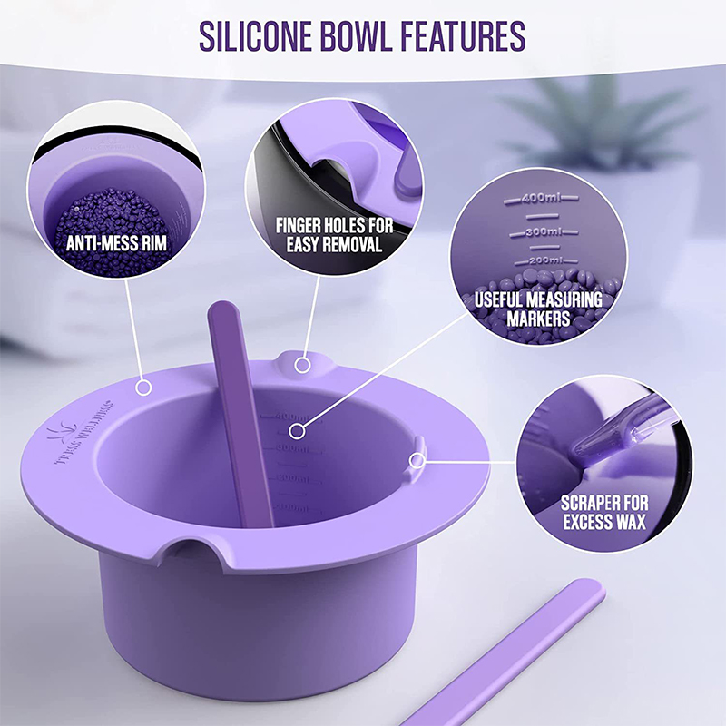 Wax Warmer - 脱毛用再利用可能ワックスポットボウル 脱毛ワックス交換用ポットボウル ワックスウォーマー 厚みのある耐熱シリコンボウル