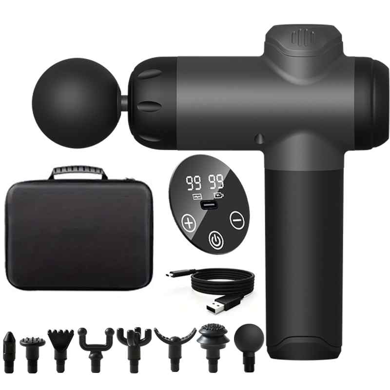 Massage Gun - 99 レベルマッサージガン筋膜深部筋肉リラックスボディネックマッサージャー電気フィットネス機器ノイズリダクション男性女性