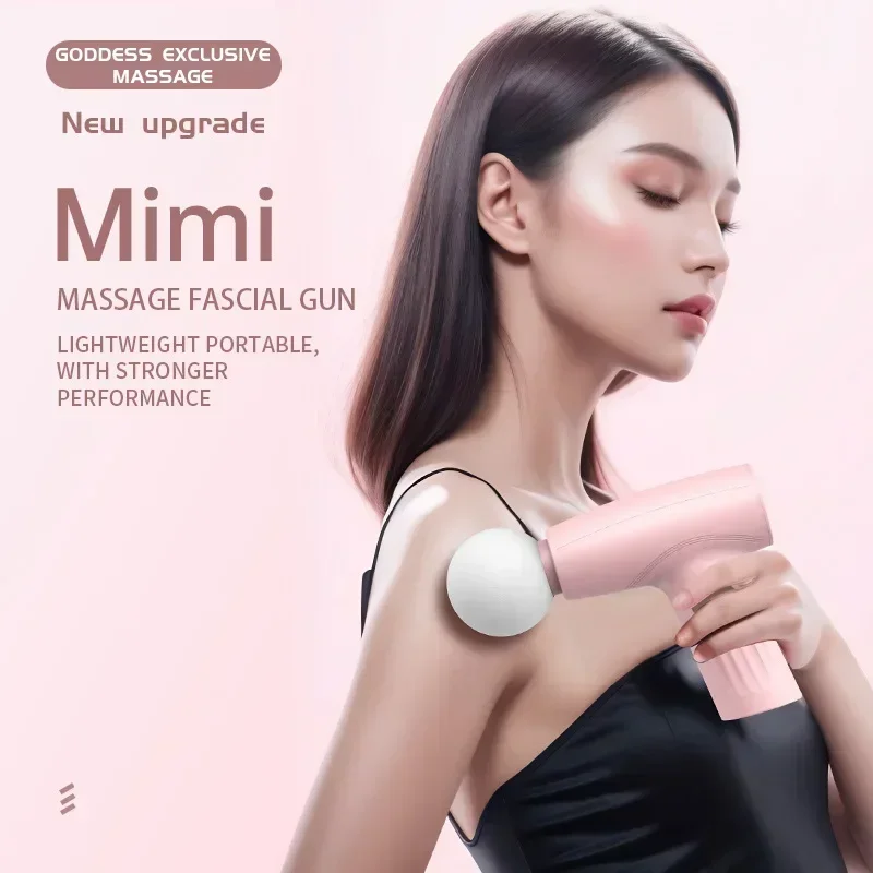 マッスルミニピンクマッサージガン深部組織ハンドヘルドマッサー - Massage Gun のレビューと価格
