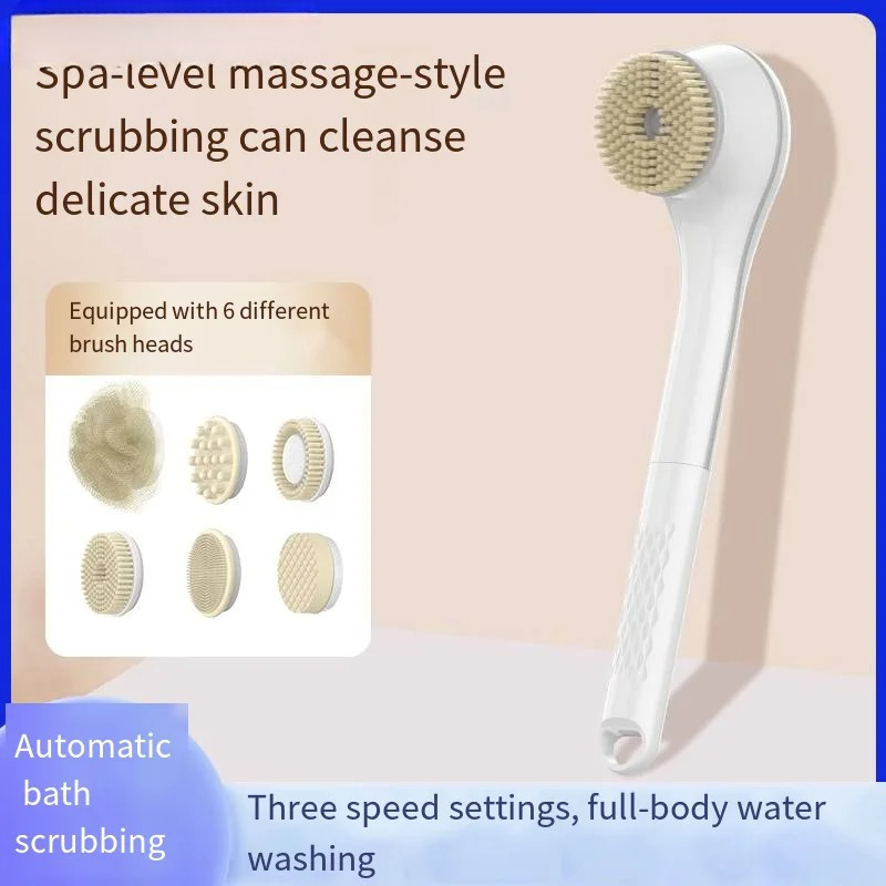 電動バスブラシ、ボディスクラバー、背中用ブラシ、長柄の背中用 - Bath Salts のレビューと価格