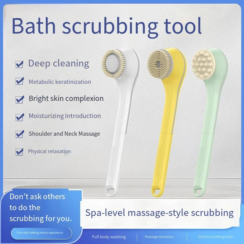 電動バスブラシ、ボディスクラバー、背中用ブラシ、長柄の背中用 - Bath Salts のレビューと価格