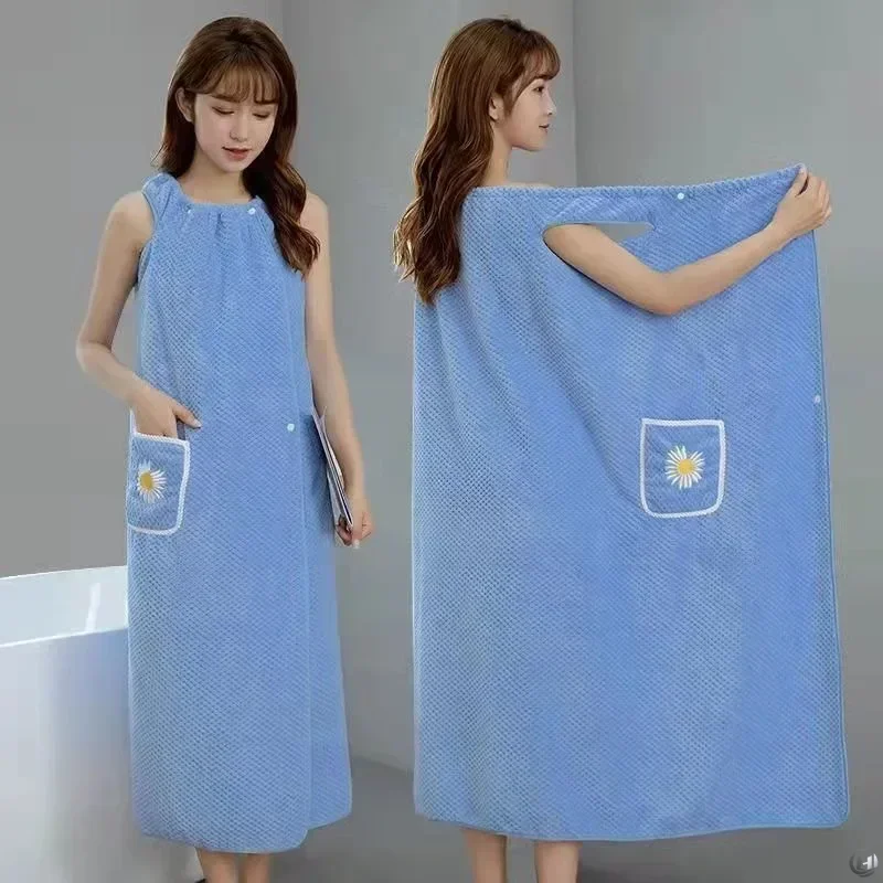 女性用、着られるタイプのバスタオル。吸水性に優れたポリエステ - Spa Towel のレビューと価格