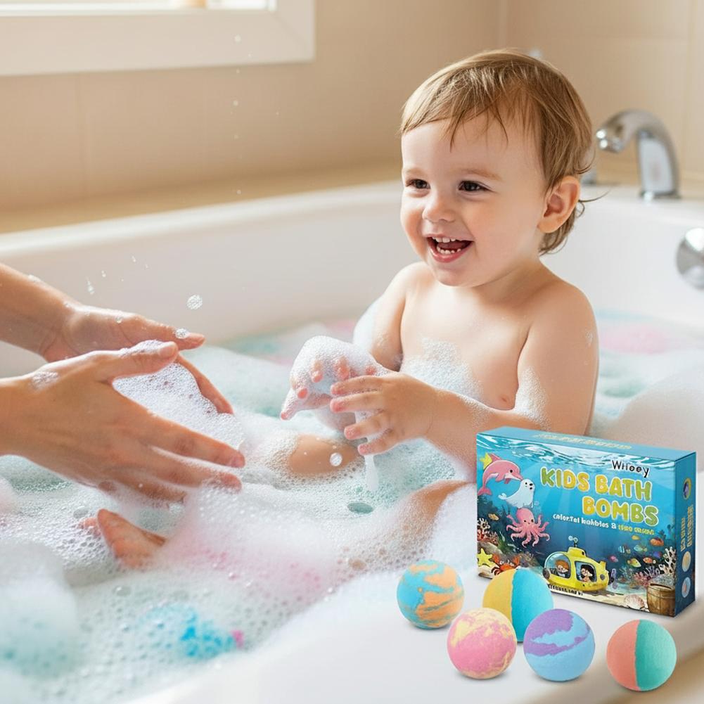 6個入り/箱 カラフルなバスボム、泡立ちのあるスパボール、子 - Bath Salts のレビューと価格