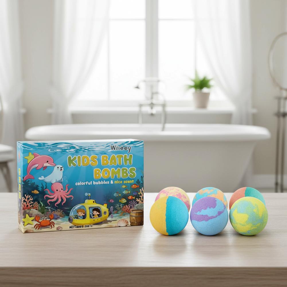 6個入り/箱 カラフルなバスボム、泡立ちのあるスパボール、子 - Bath Salts のレビューと価格